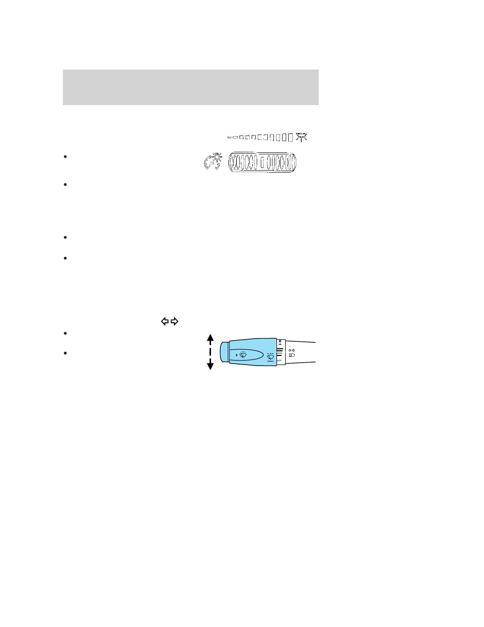 Panel dimmer control, Aiming the headlamps, Turn signal control | Lights | FORD 2006 Crown Victoria User Manual | Page 42 / 272