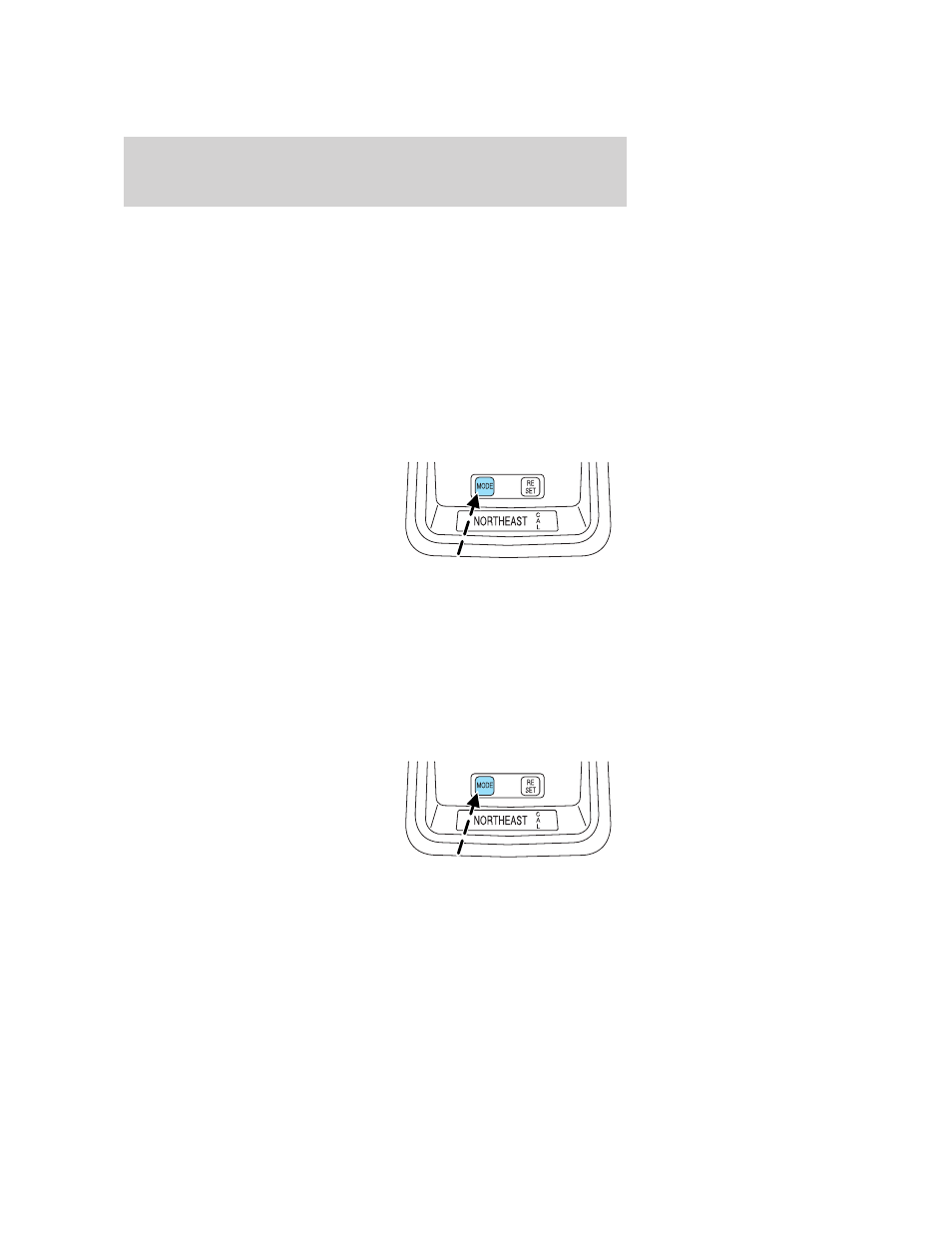 Overhead console with moon roof (if equipped), Compass mode, Zone variation mode | Driver controls | FORD 2006 Crown Victoria User Manual | Page 54 / 272