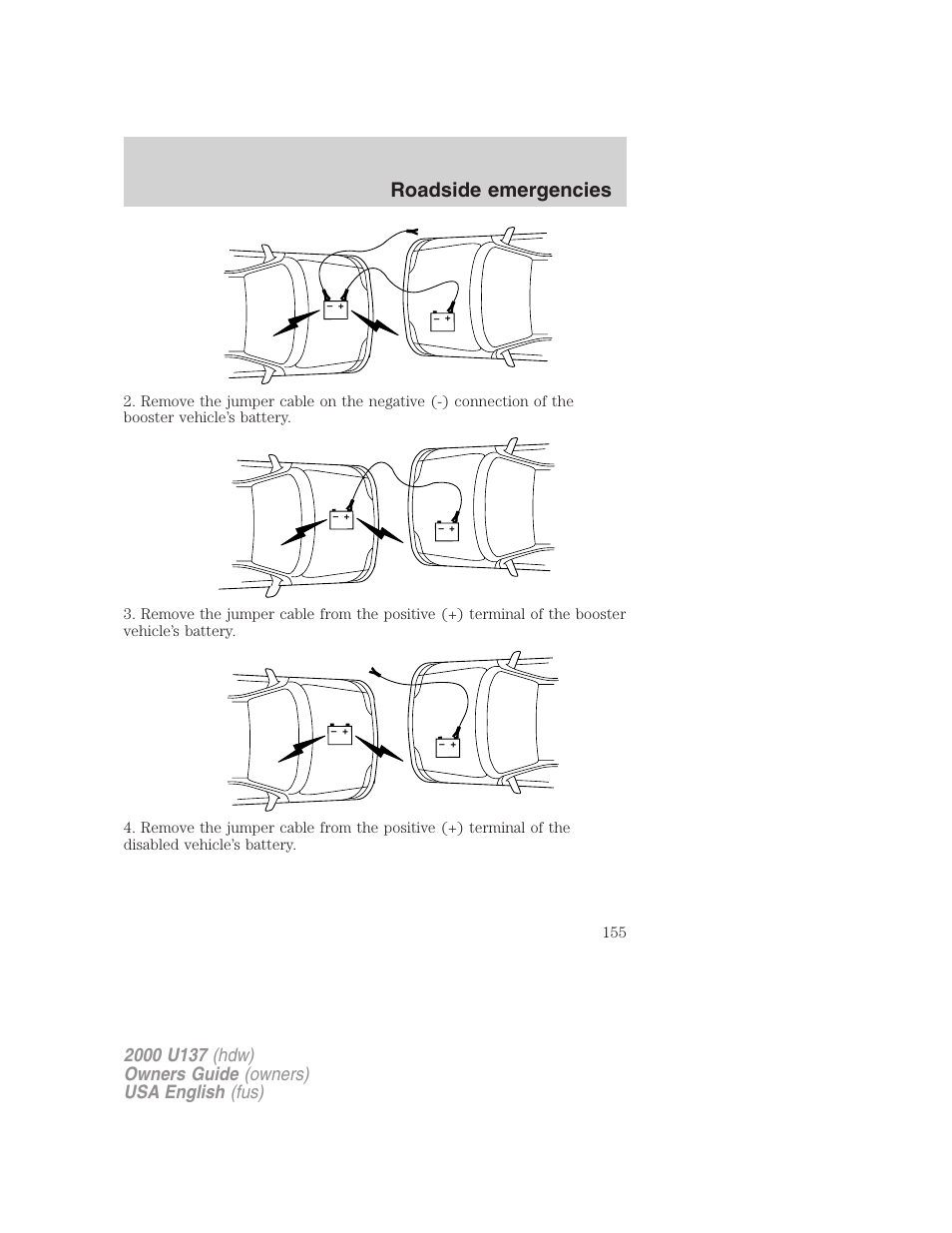 Roadside emergencies | FORD 2000 Excursion User Manual | Page 155 / 232