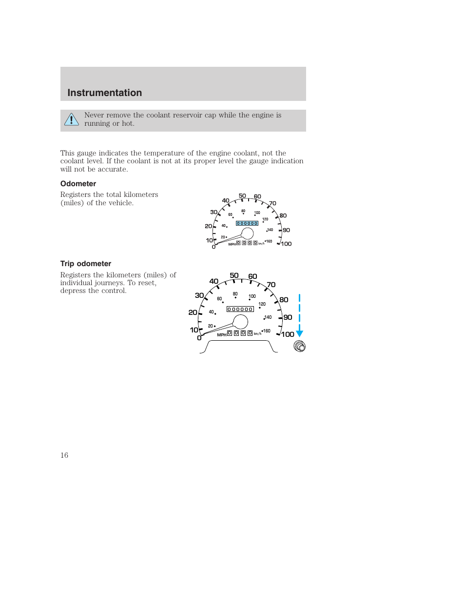 Instrumentation | FORD 2000 Excursion User Manual | Page 16 / 232