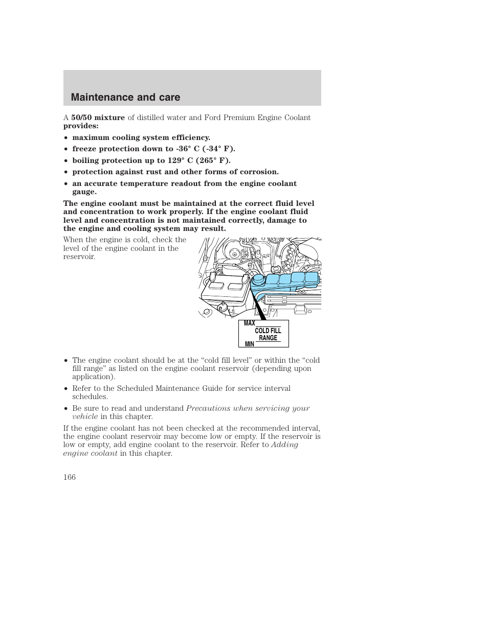 Maintenance and care | FORD 2000 Excursion User Manual | Page 166 / 232