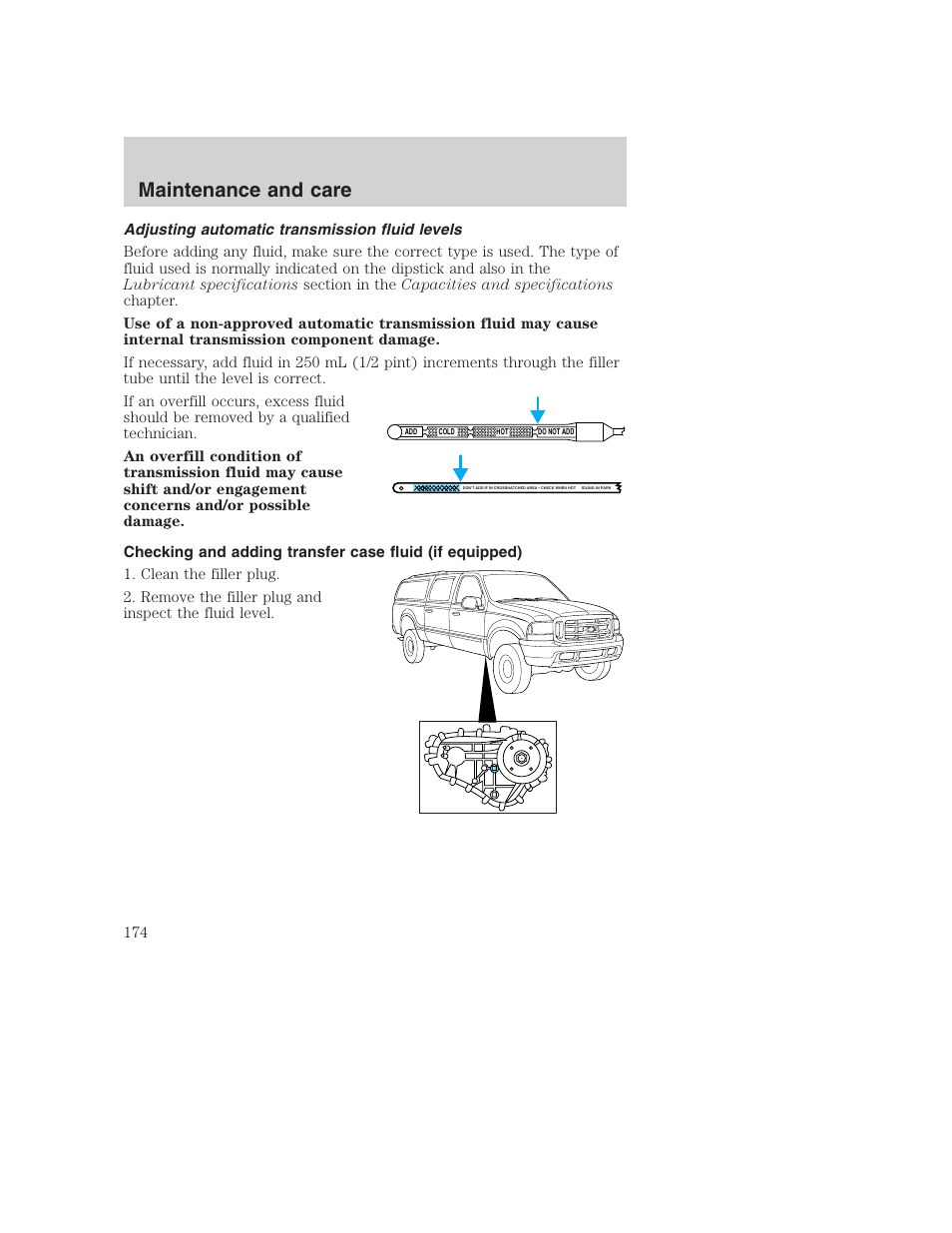 Maintenance and care | FORD 2000 Excursion User Manual | Page 174 / 232