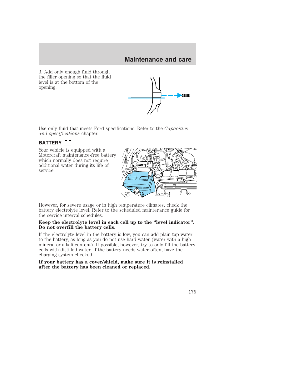 Maintenance and care | FORD 2000 Excursion User Manual | Page 175 / 232