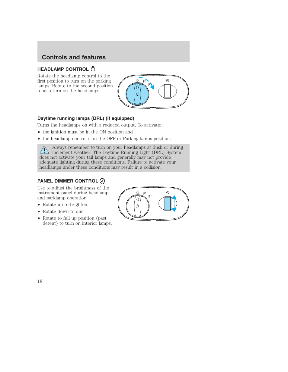 Controls and features | FORD 2000 Excursion User Manual | Page 18 / 232