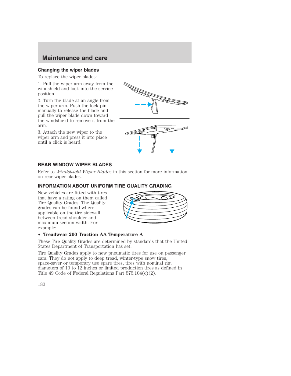 Maintenance and care | FORD 2000 Excursion User Manual | Page 180 / 232