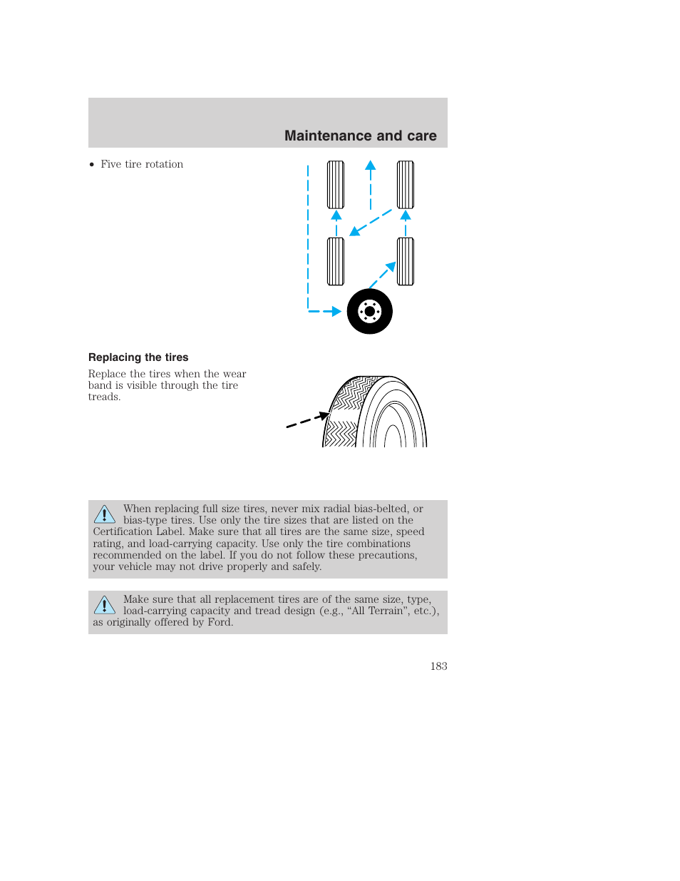Maintenance and care | FORD 2000 Excursion User Manual | Page 183 / 232