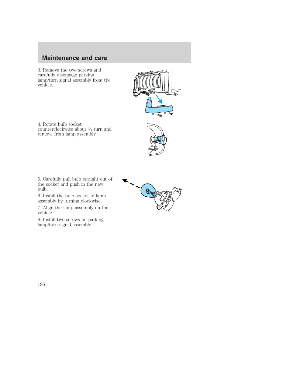 Maintenance and care | FORD 2000 Excursion User Manual | Page 196 / 232