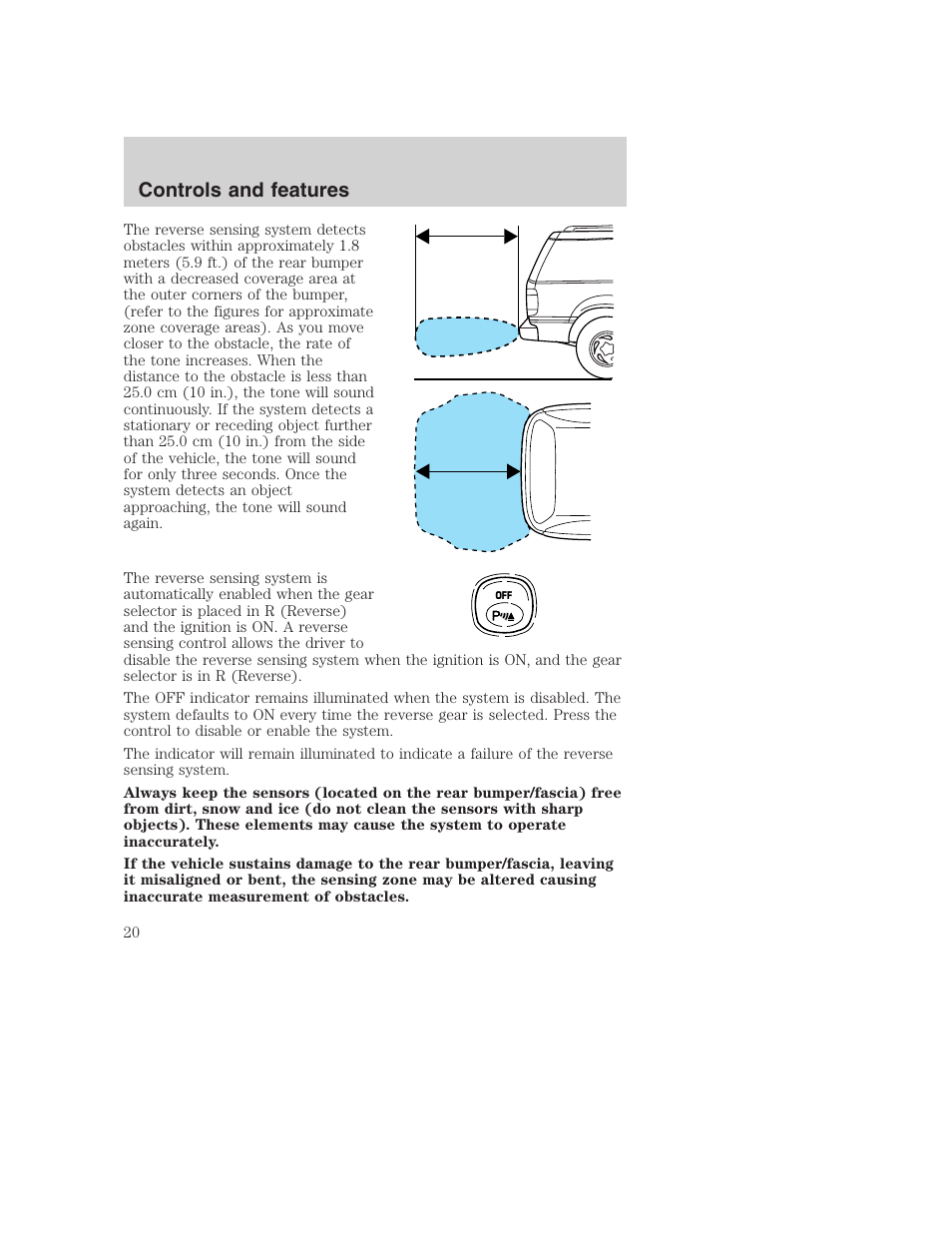 Controls and features | FORD 2000 Excursion User Manual | Page 20 / 232