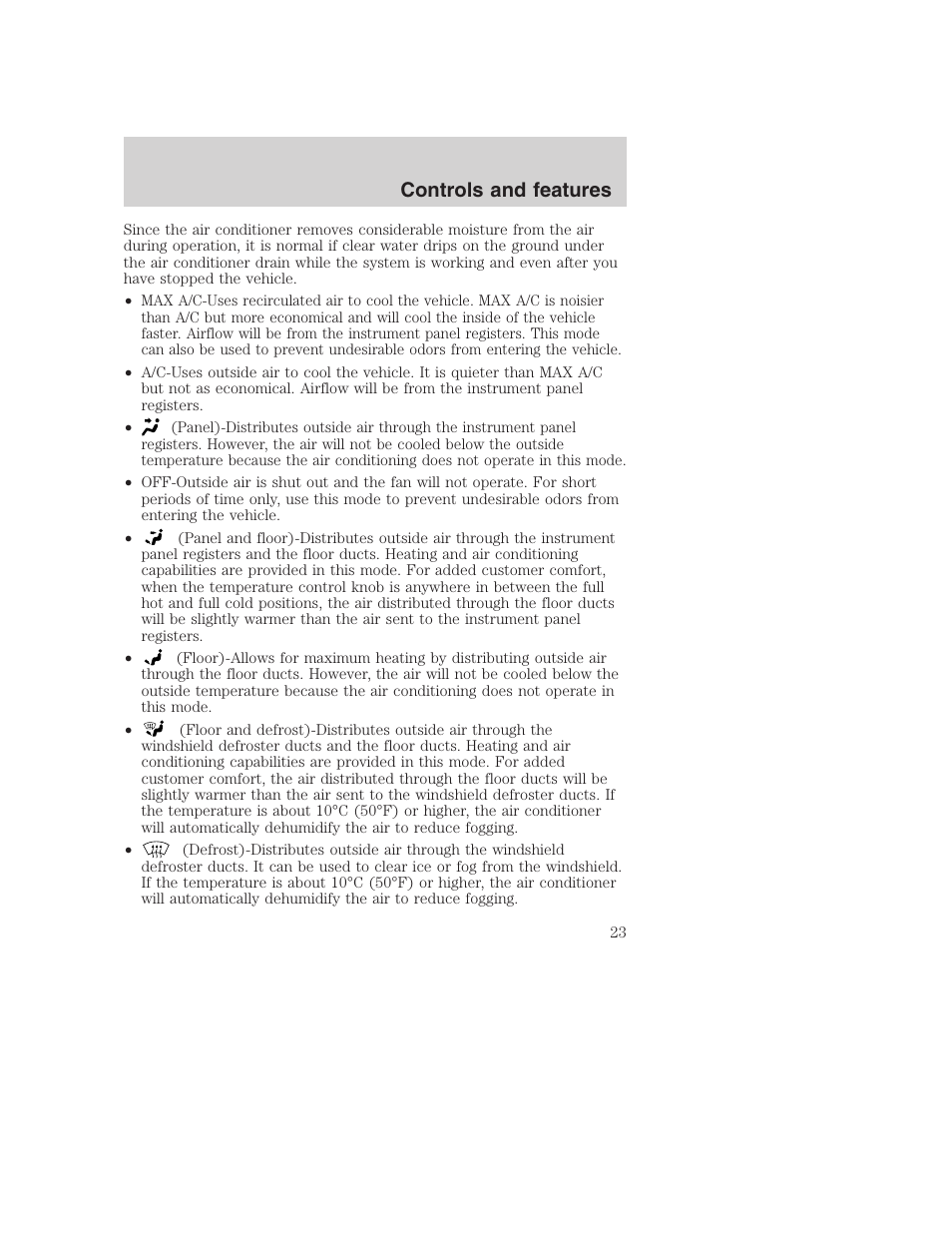 Controls and features | FORD 2000 Excursion User Manual | Page 23 / 232