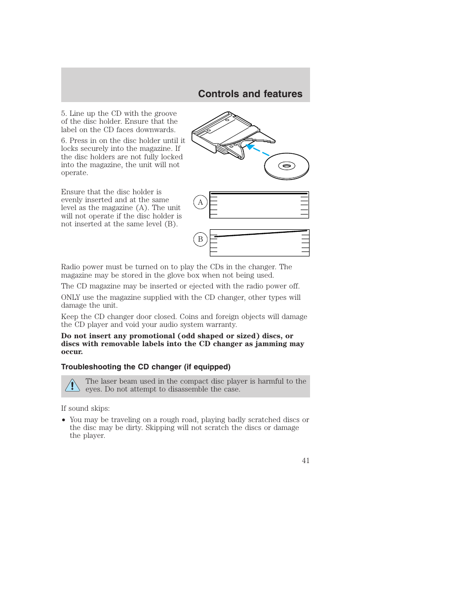 Controls and features | FORD 2000 Excursion User Manual | Page 41 / 232