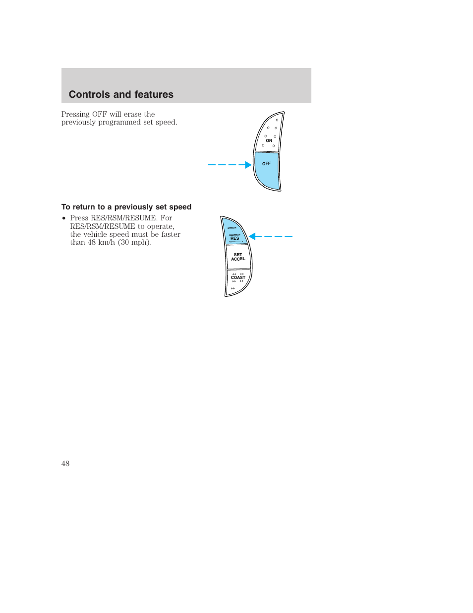 Controls and features | FORD 2000 Excursion User Manual | Page 48 / 232