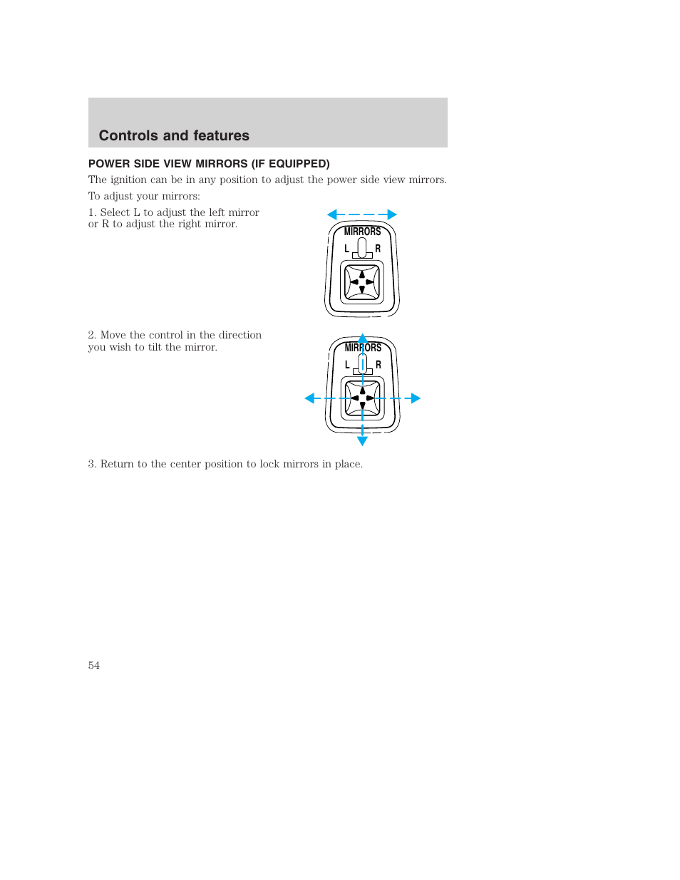 Controls and features | FORD 2000 Excursion User Manual | Page 54 / 232