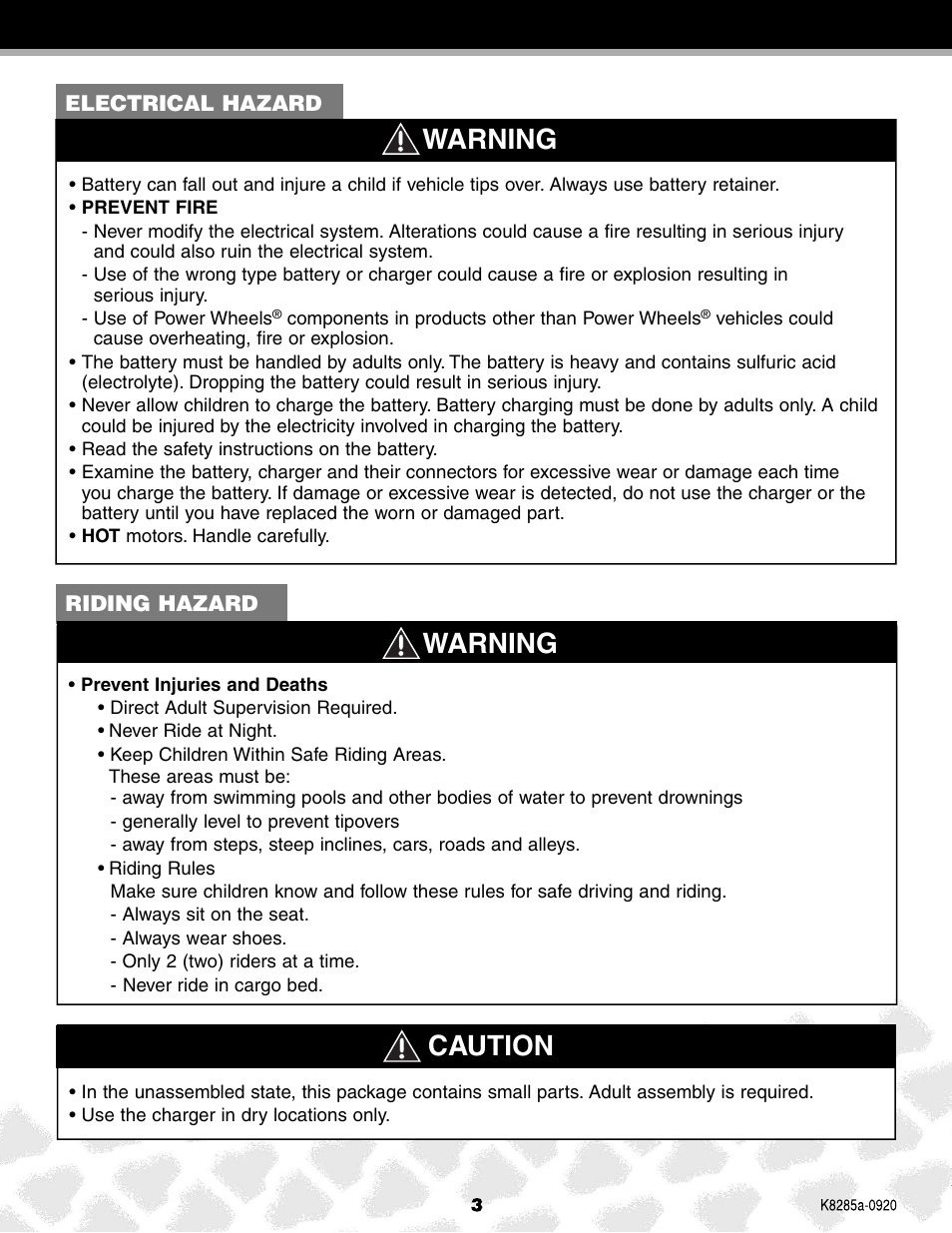 Warning, Caution | FORD F-150 K8285 User Manual | Page 3 / 28