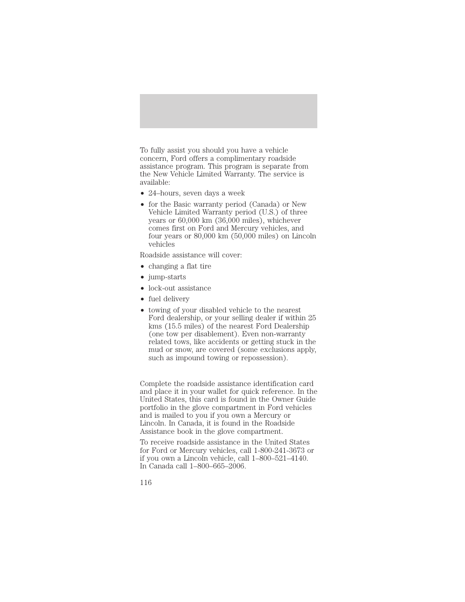 Roadside emergencies | FORD 2000 Mustang User Manual | Page 116 / 224