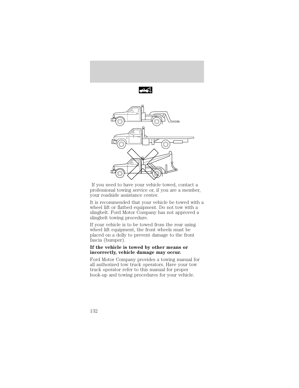 Roadside emergencies | FORD 2000 Mustang User Manual | Page 132 / 224