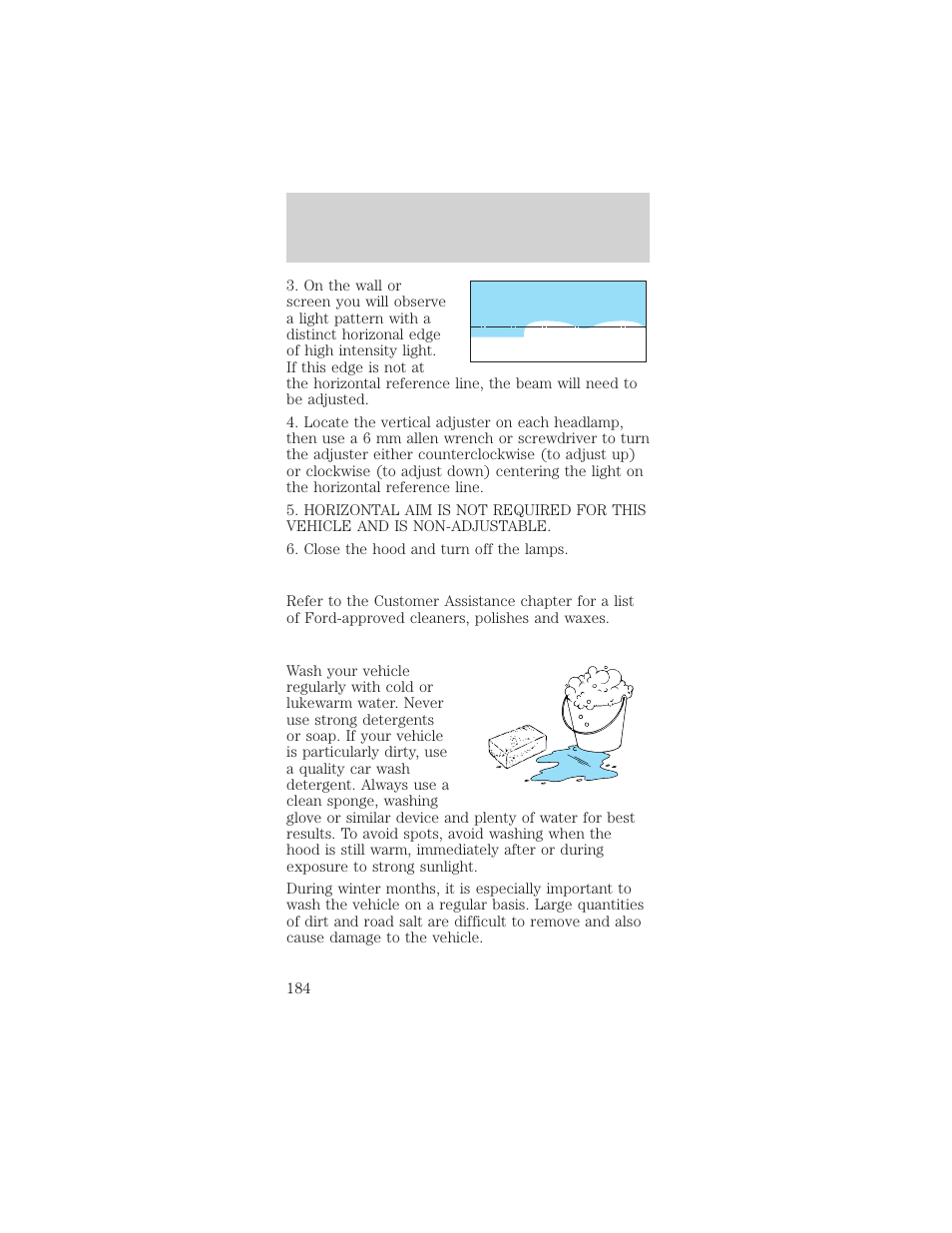 Maintenance and care | FORD 2000 Mustang User Manual | Page 184 / 224