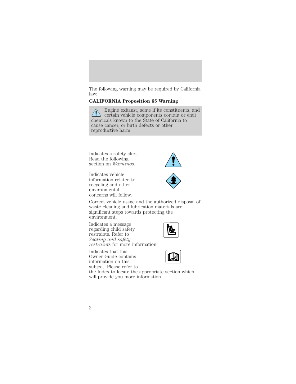Introduction | FORD 2000 Mustang User Manual | Page 2 / 224