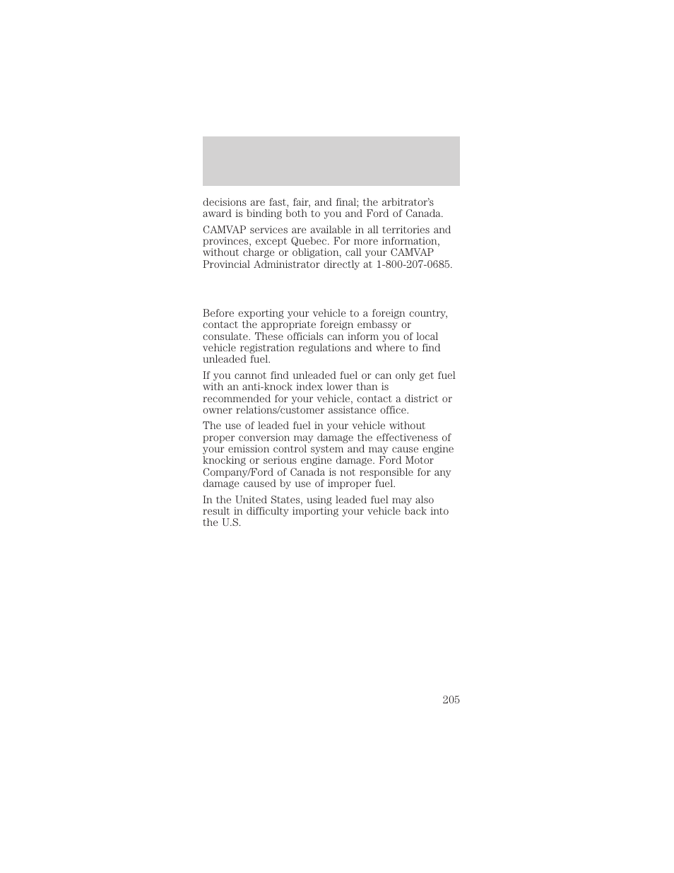 Customer assistance | FORD 2000 Mustang User Manual | Page 205 / 224