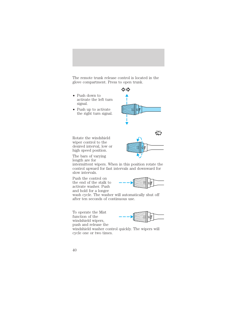 Controls and features | FORD 2000 Mustang User Manual | Page 40 / 224