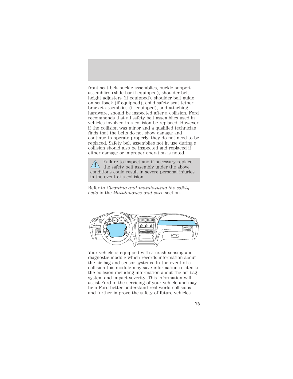 Seating and safety restraints | FORD 2000 Mustang User Manual | Page 75 / 224
