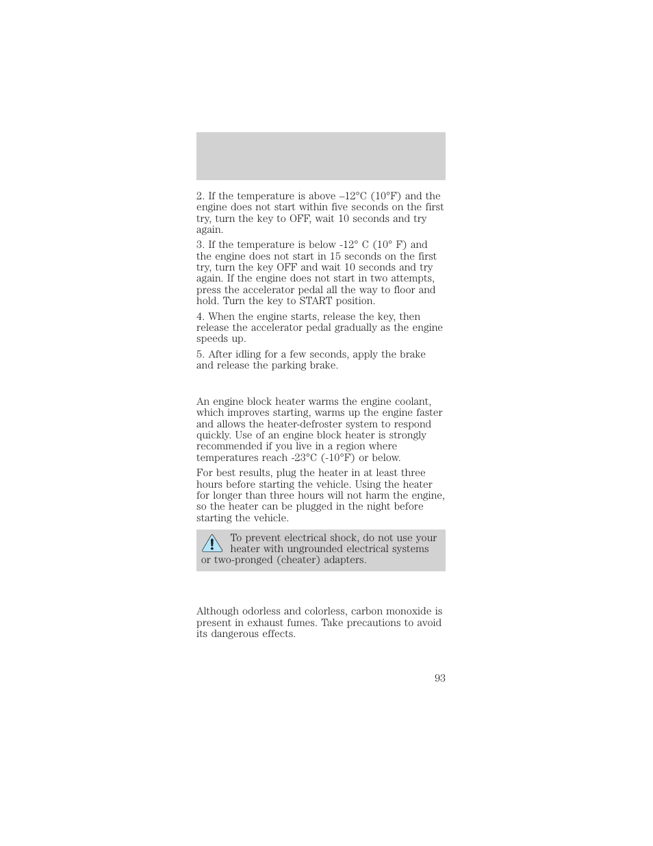 Starting | FORD 2000 Mustang User Manual | Page 93 / 224