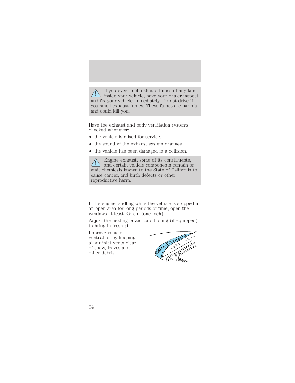 Starting | FORD 2000 Mustang User Manual | Page 94 / 224