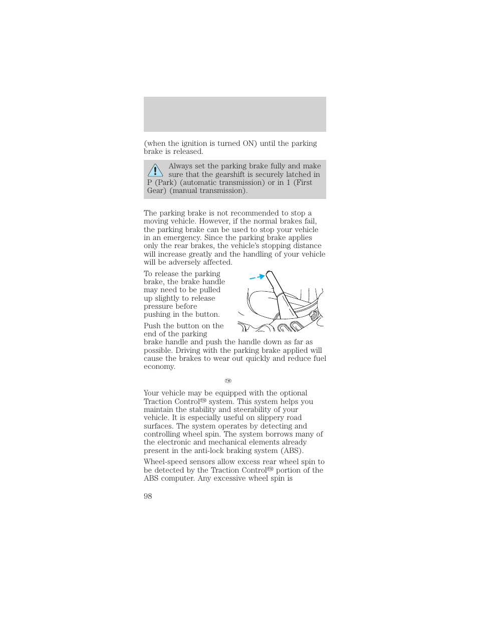 Driving | FORD 2000 Mustang User Manual | Page 98 / 224