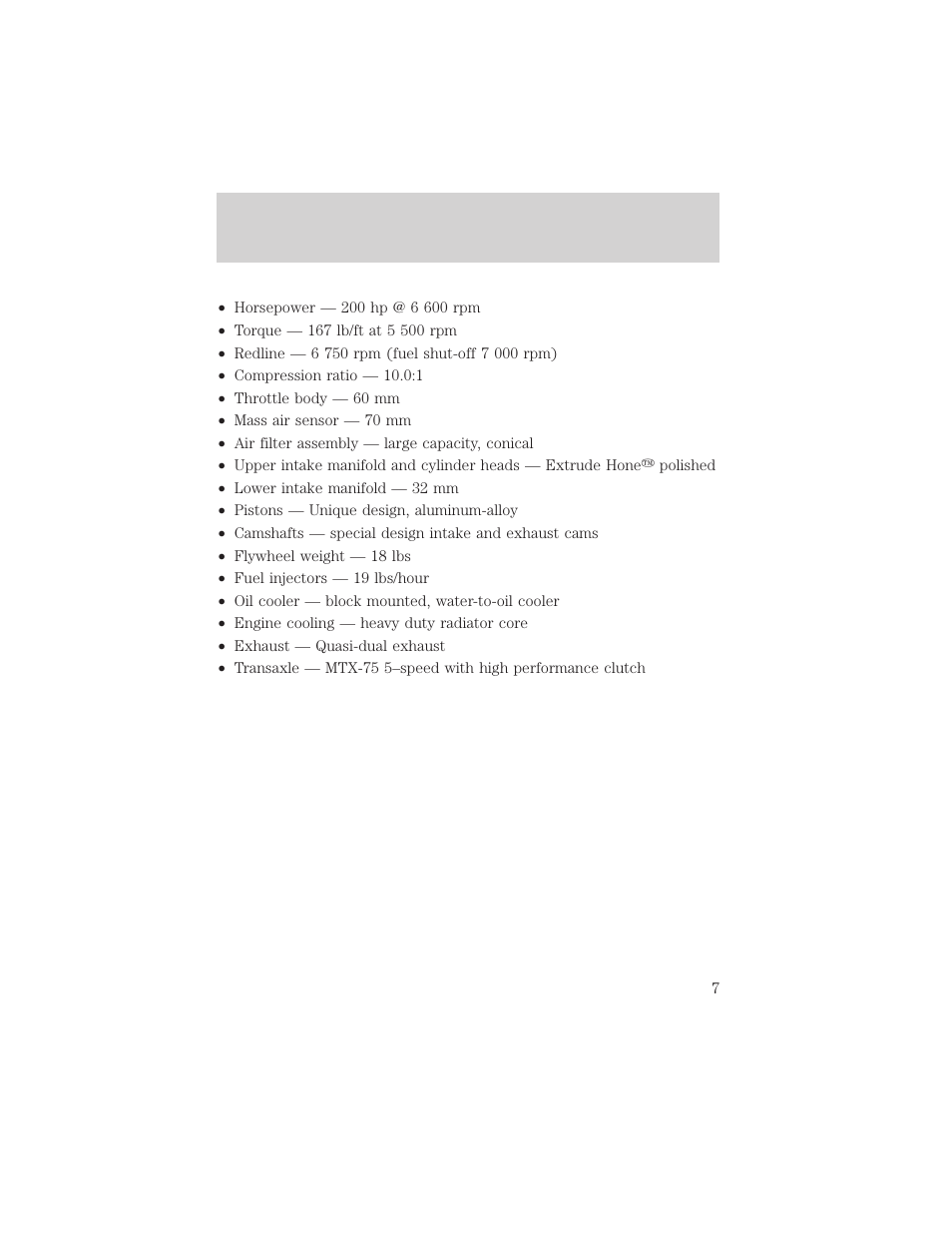 Engine/ transmission, Engine/transmission | FORD 2000 Contour User Manual | Page 7 / 16