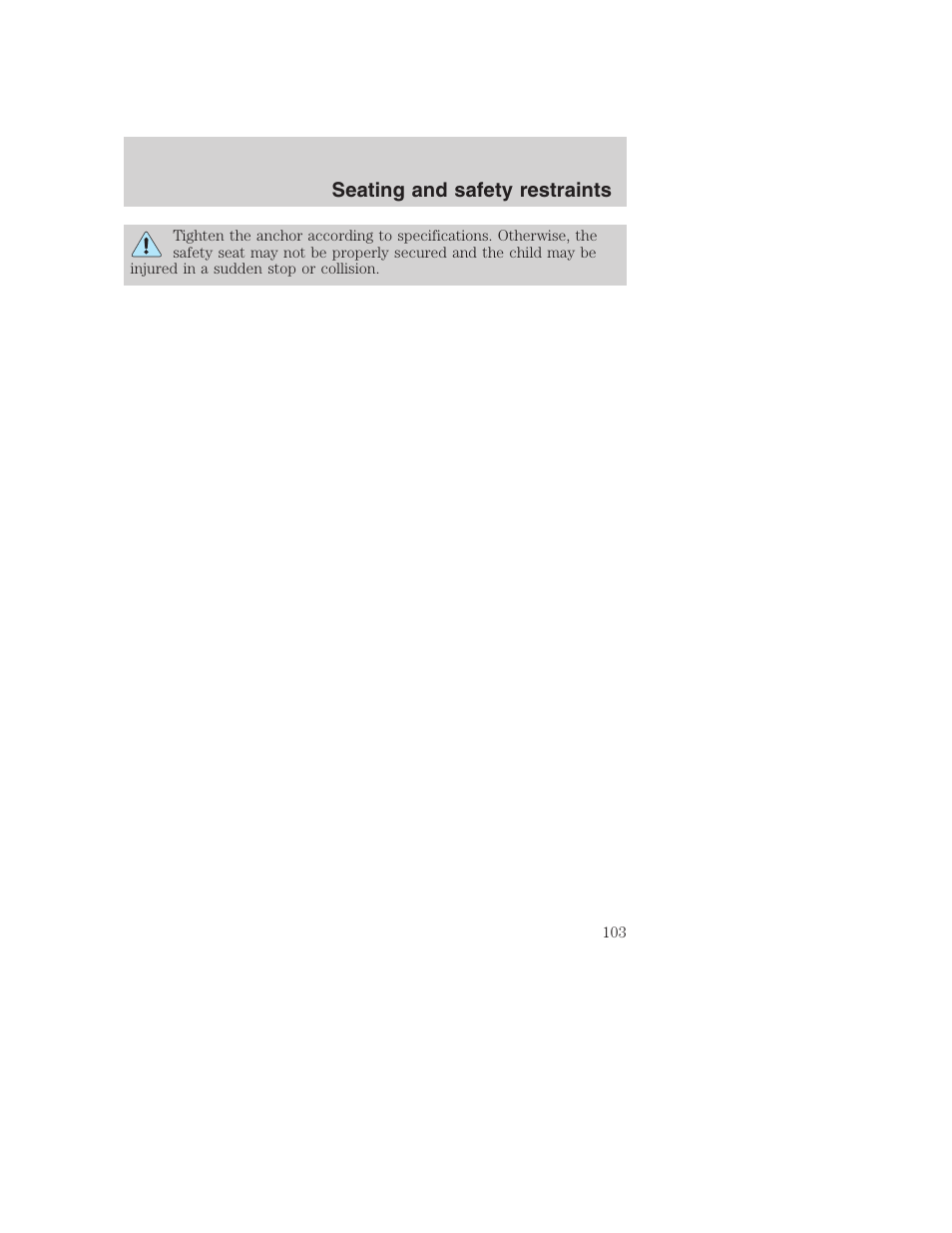 Seating and safety restraints | FORD F-250 User Manual | Page 103 / 256