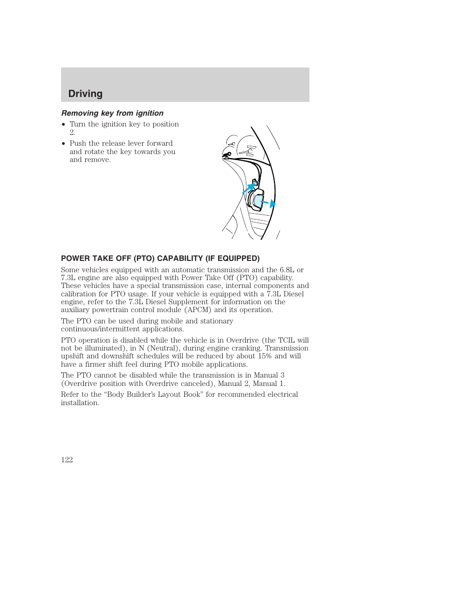Driving | FORD F-250 User Manual | Page 122 / 256