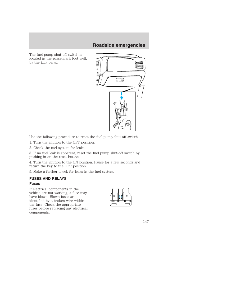 Roadside emergencies | FORD F-250 User Manual | Page 147 / 256