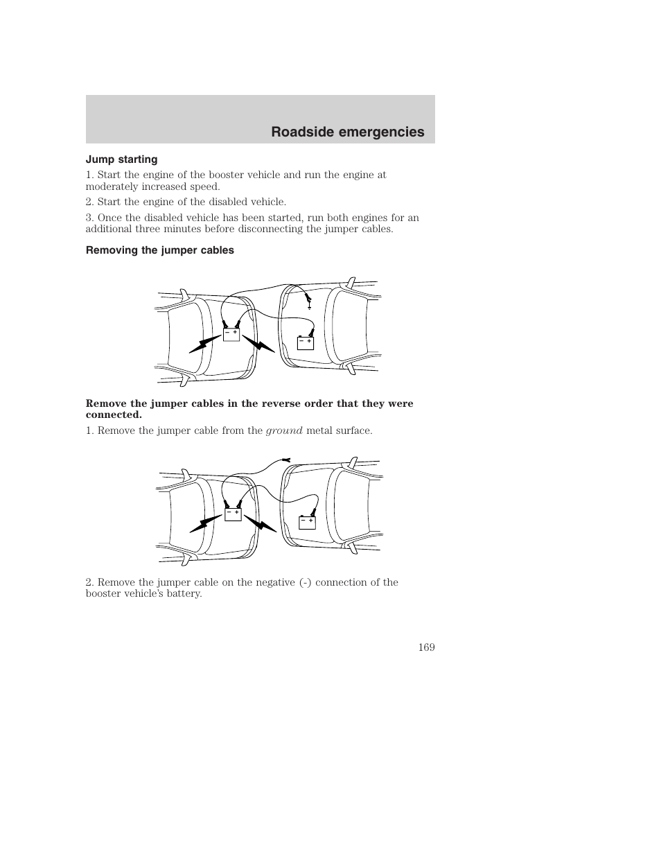 Roadside emergencies | FORD F-250 User Manual | Page 169 / 256