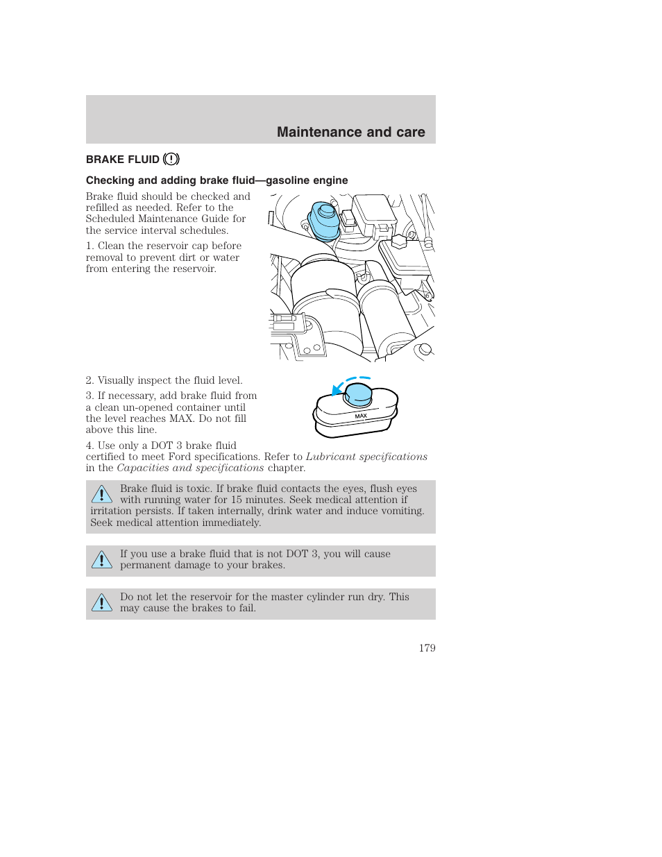 Maintenance and care | FORD F-250 User Manual | Page 179 / 256