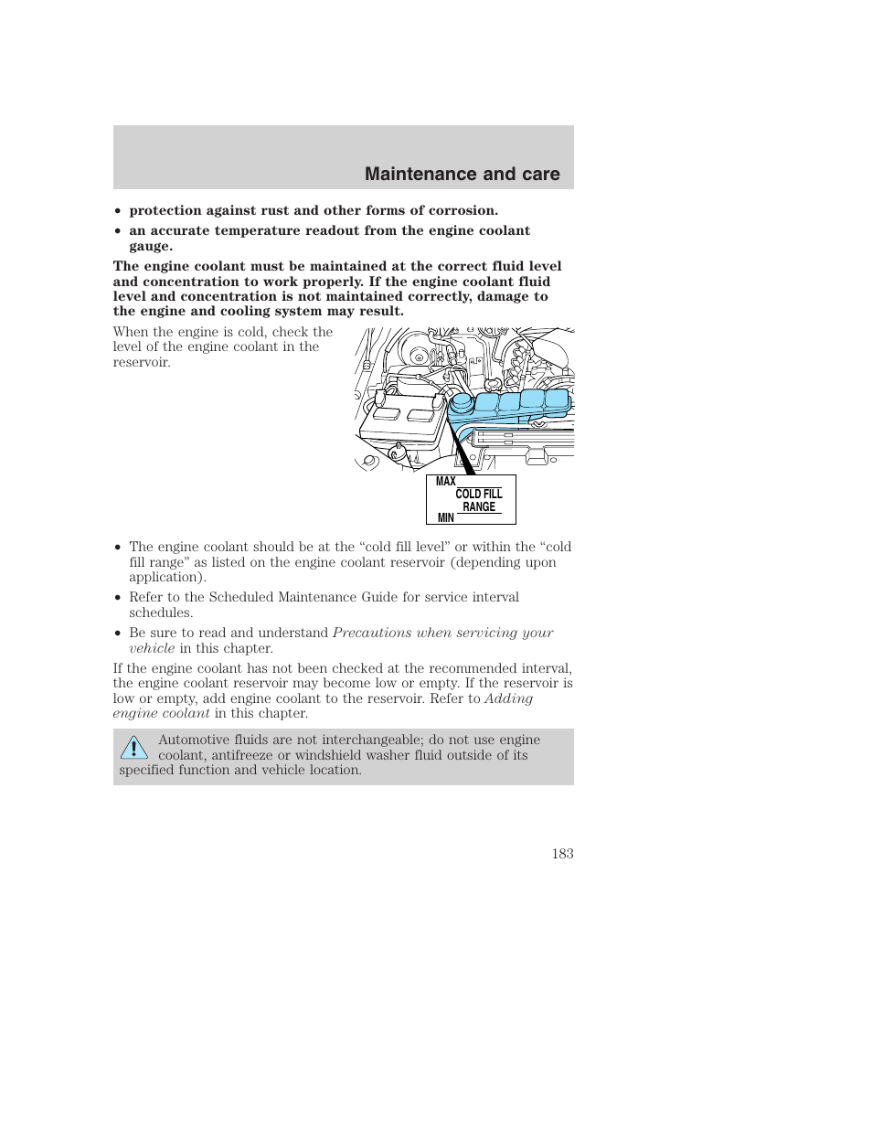 Maintenance and care | FORD F-250 User Manual | Page 183 / 256