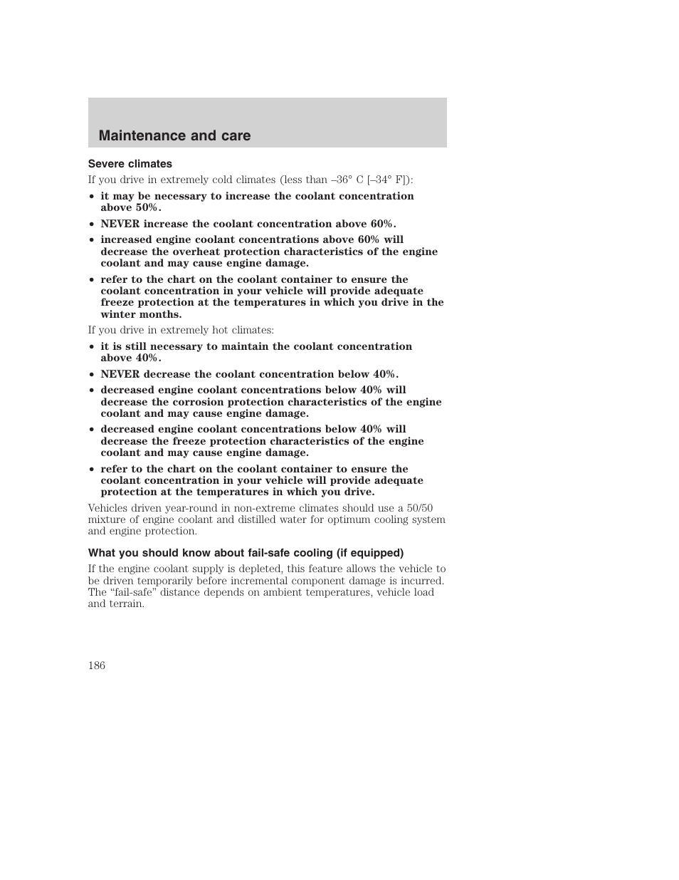 Maintenance and care | FORD F-250 User Manual | Page 186 / 256