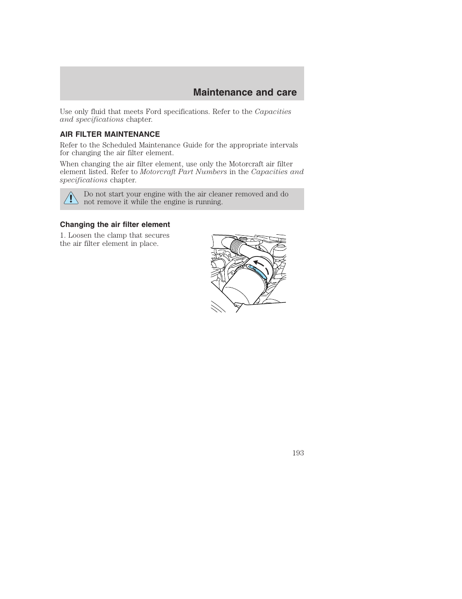 Maintenance and care | FORD F-250 User Manual | Page 193 / 256