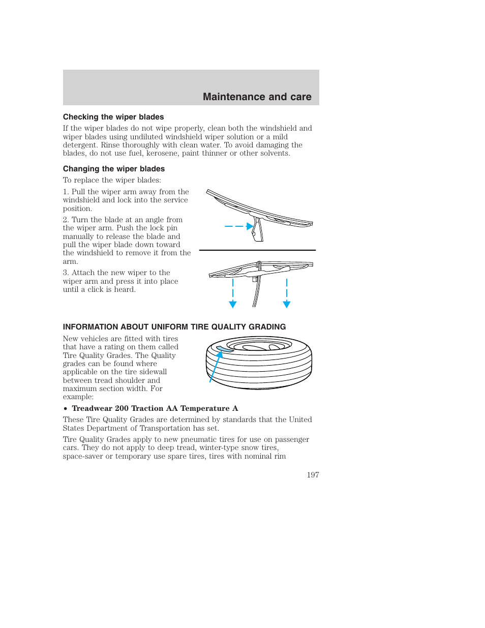 Maintenance and care | FORD F-250 User Manual | Page 197 / 256