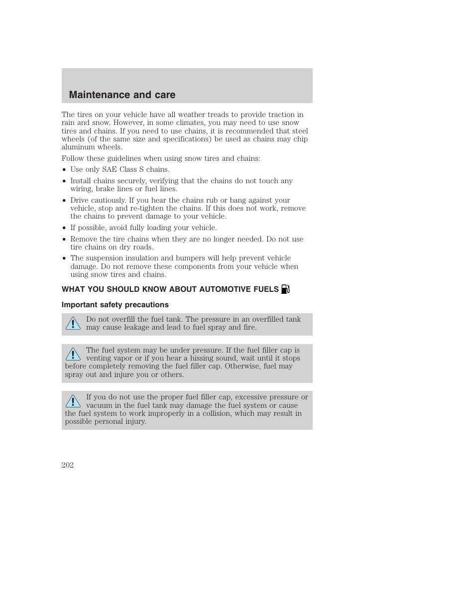 Maintenance and care | FORD F-250 User Manual | Page 202 / 256