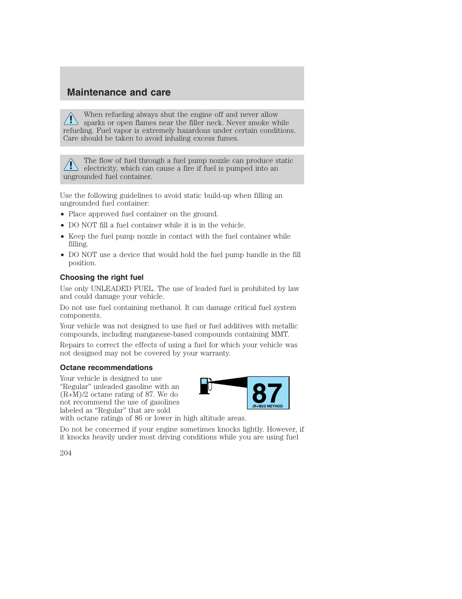 FORD F-250 User Manual | Page 204 / 256