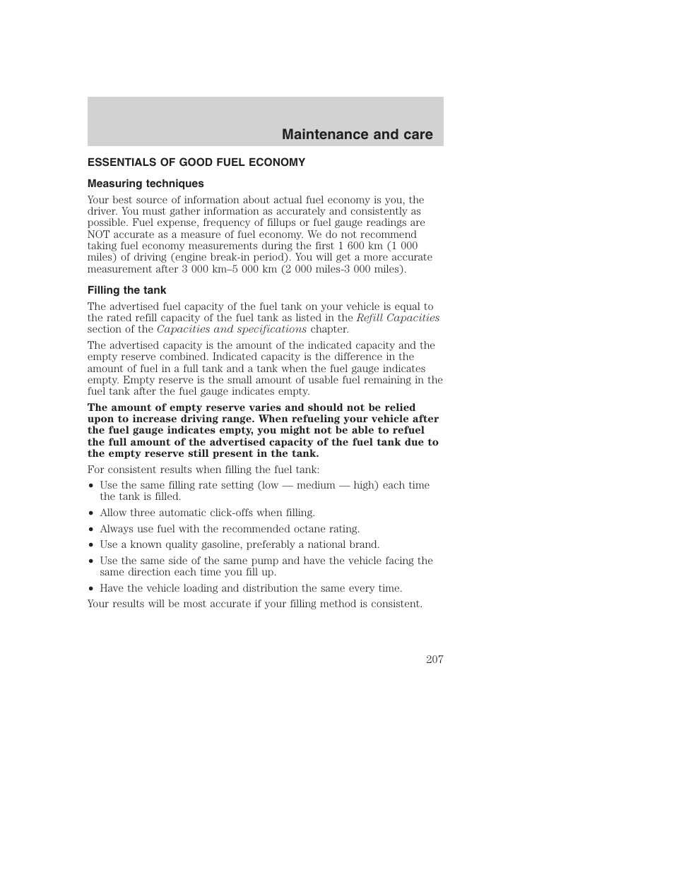 Maintenance and care | FORD F-250 User Manual | Page 207 / 256