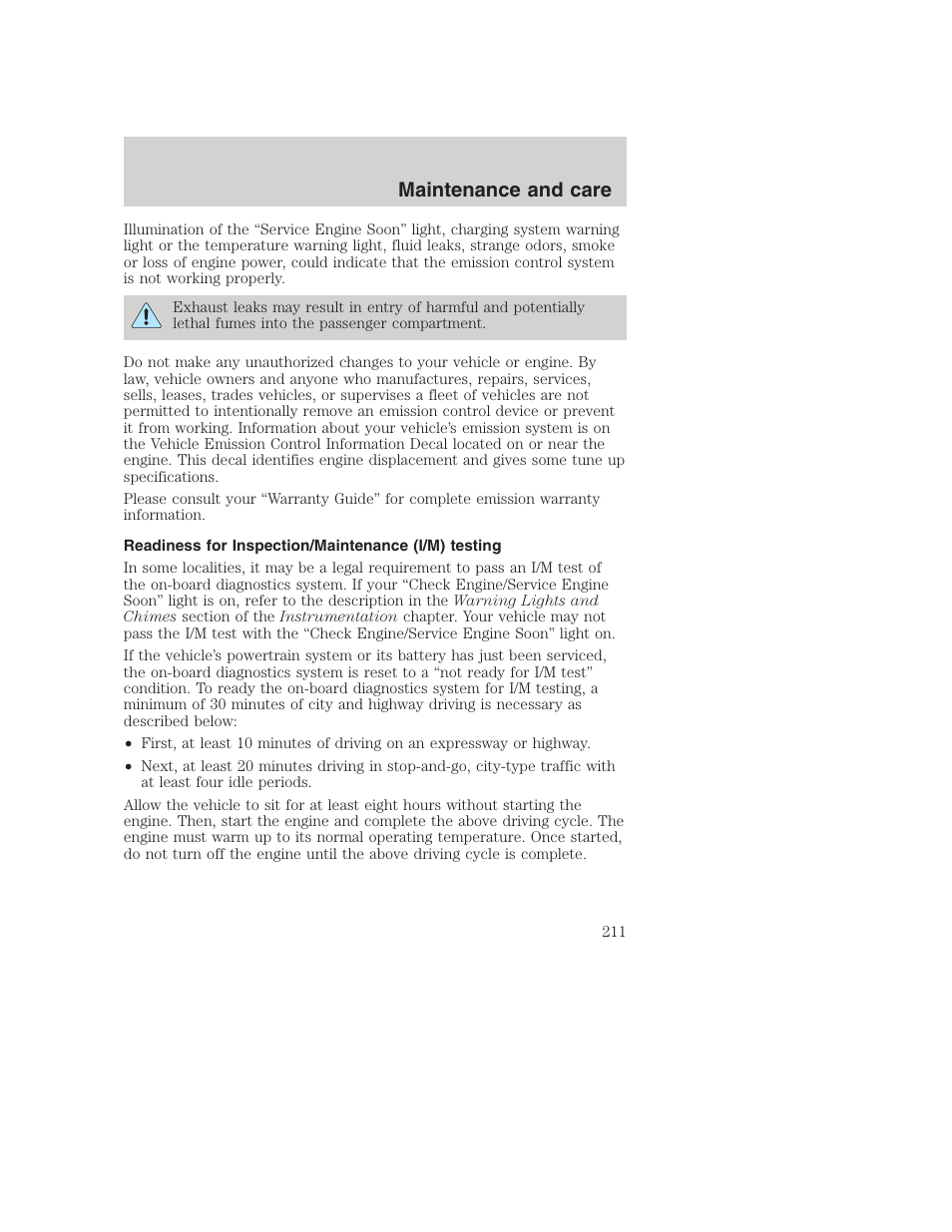 Maintenance and care | FORD F-250 User Manual | Page 211 / 256