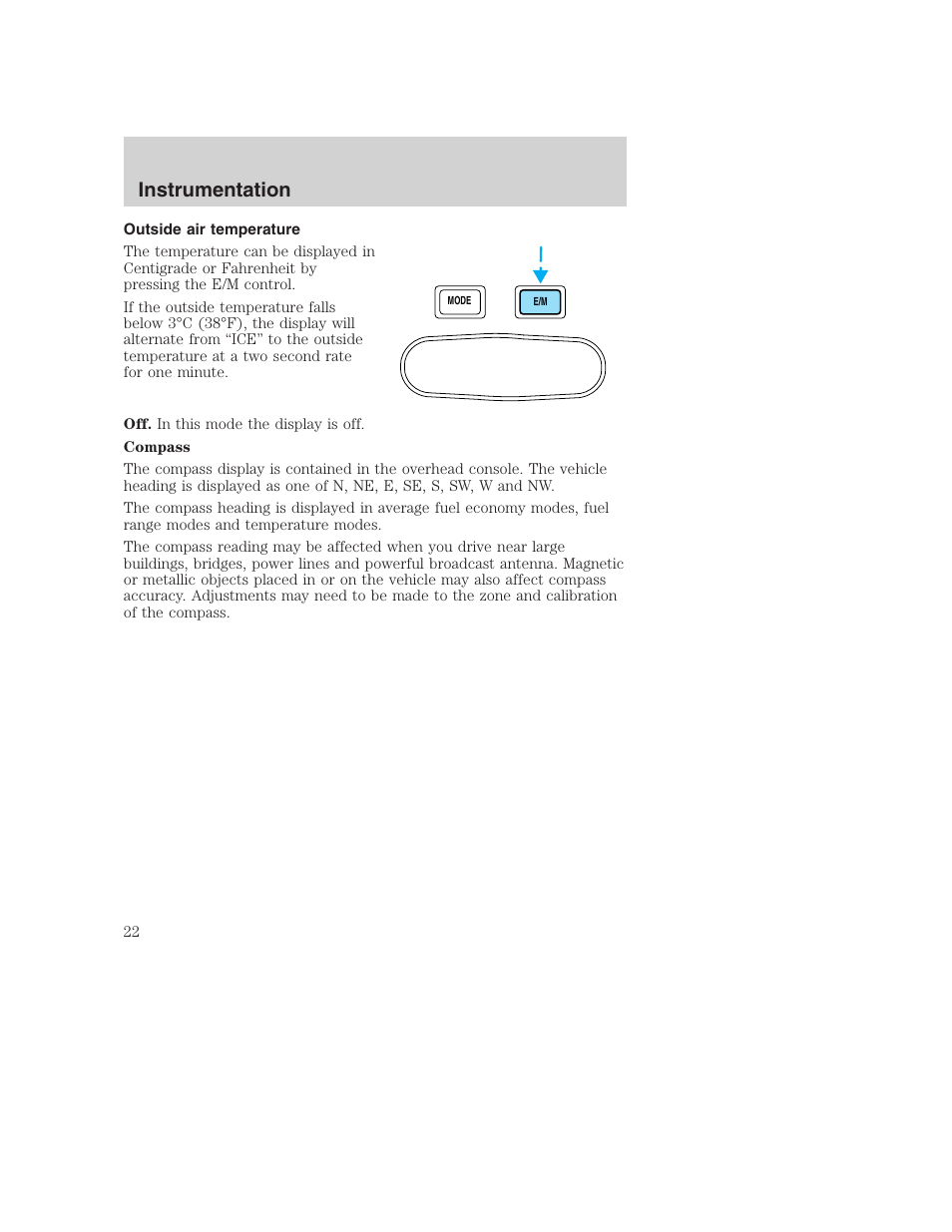 Instrumentation | FORD F-250 User Manual | Page 22 / 256