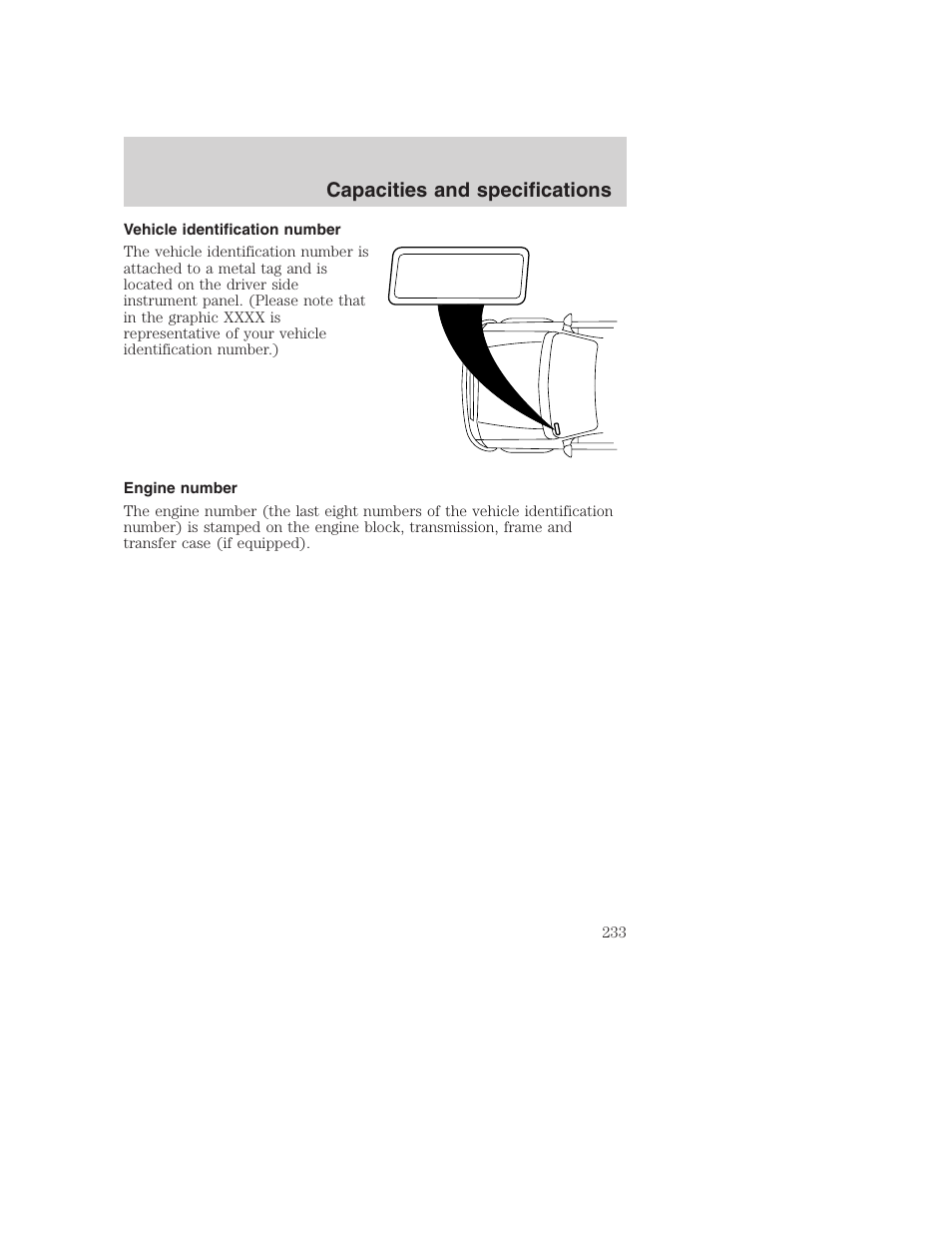Capacities and specifications | FORD F-250 User Manual | Page 233 / 256