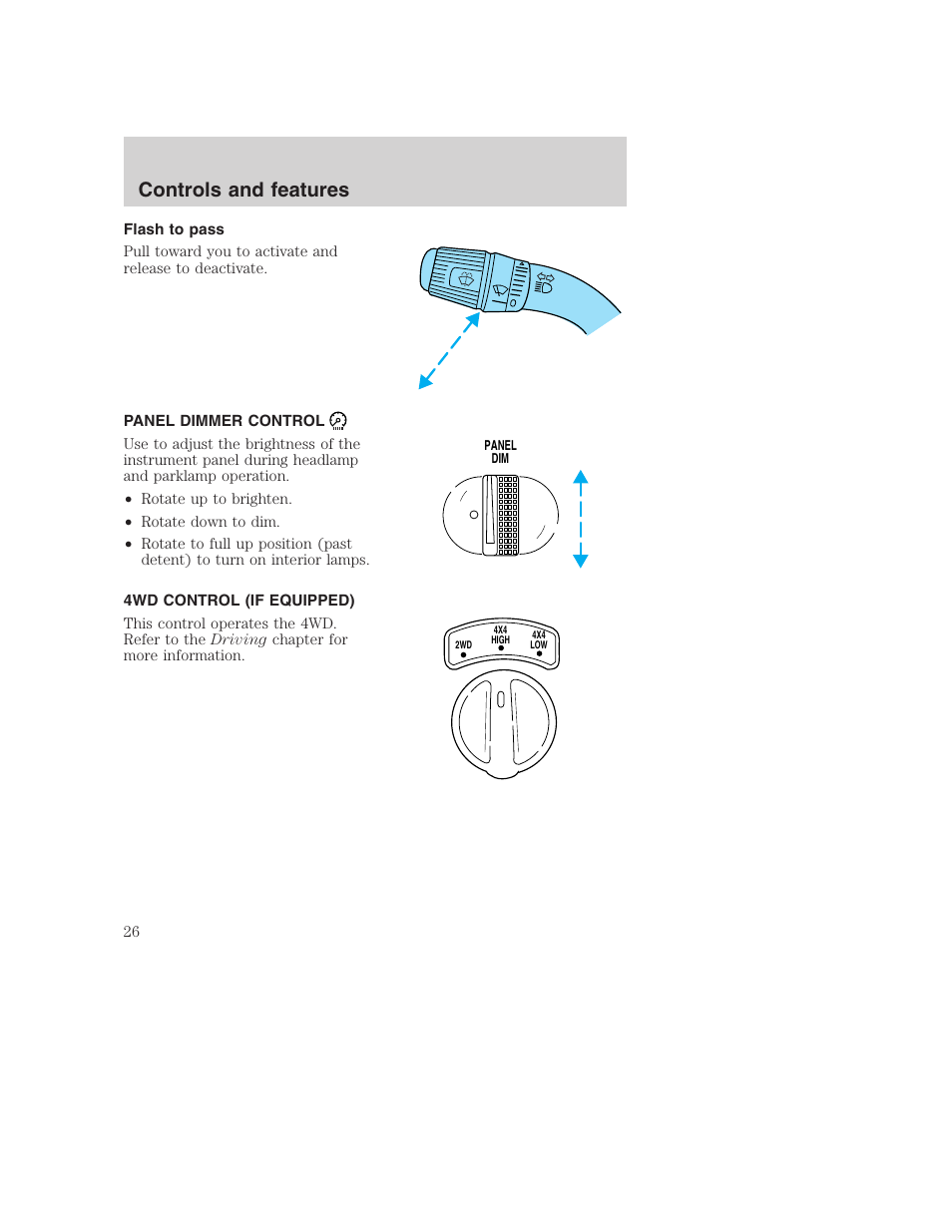 Controls and features | FORD F-250 User Manual | Page 26 / 256