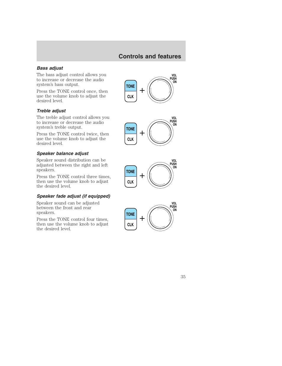Controls and features | FORD F-250 User Manual | Page 35 / 256