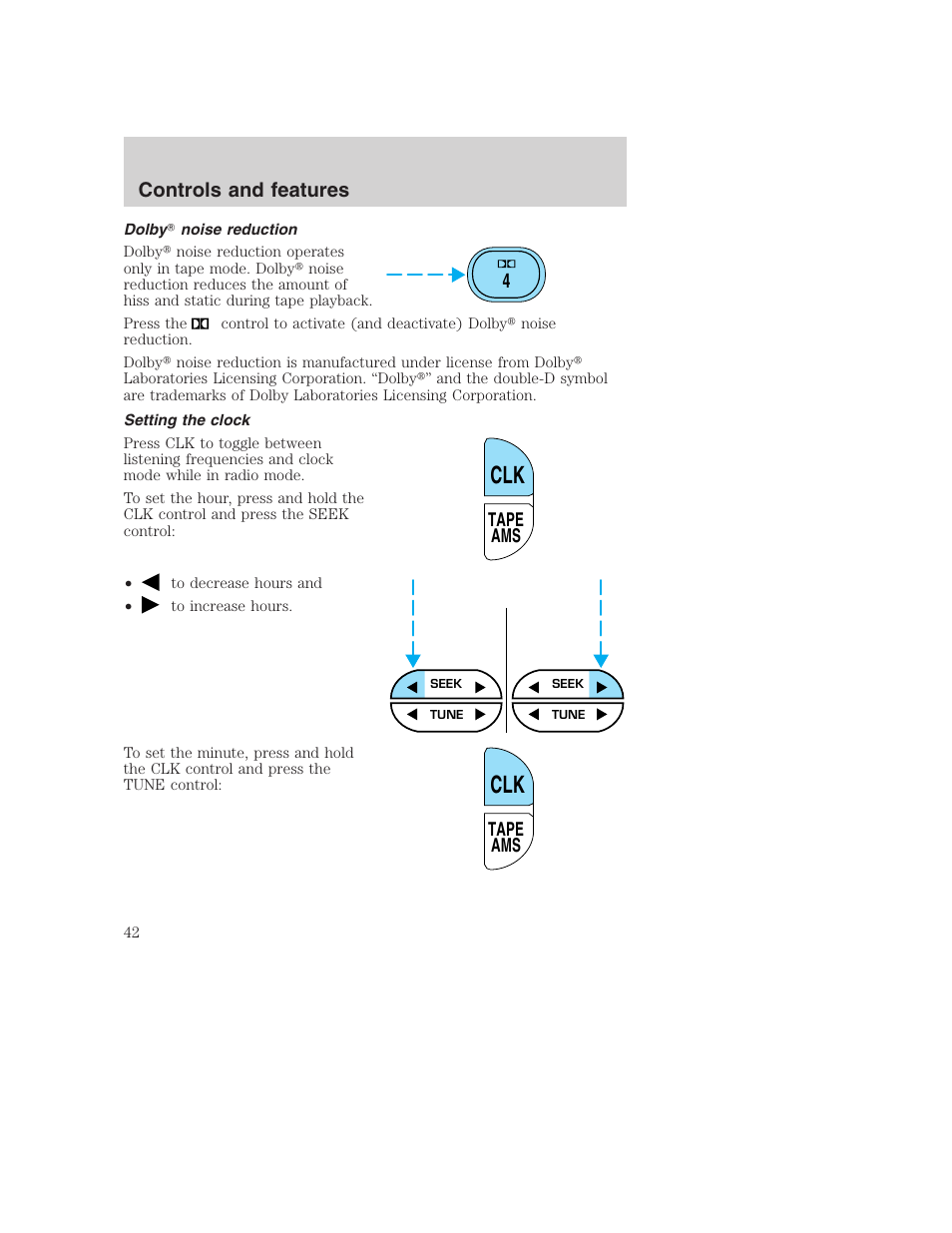 Controls and features | FORD F-250 User Manual | Page 42 / 256