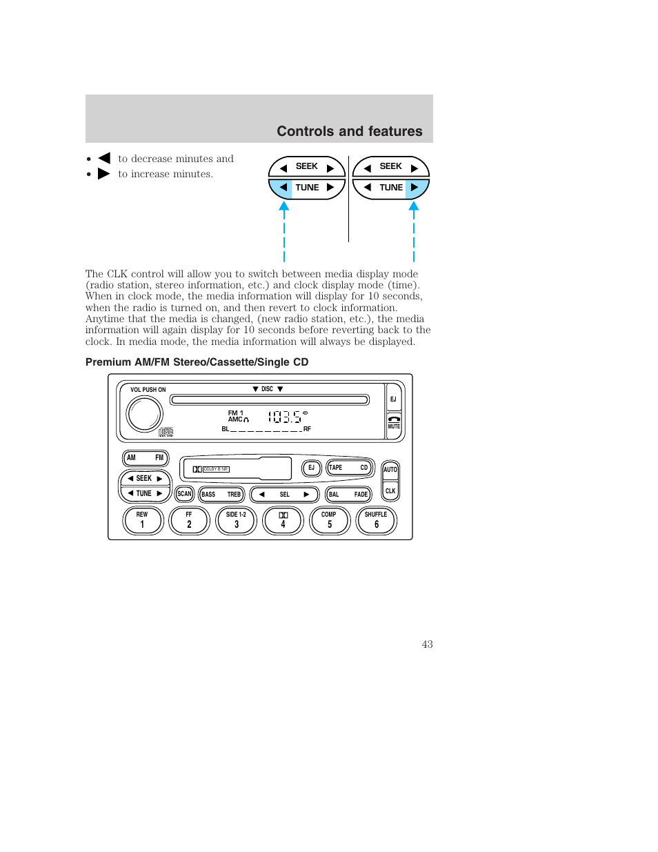 Controls and features | FORD F-250 User Manual | Page 43 / 256