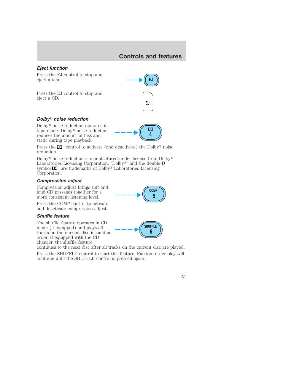 Controls and features | FORD F-250 User Manual | Page 51 / 256