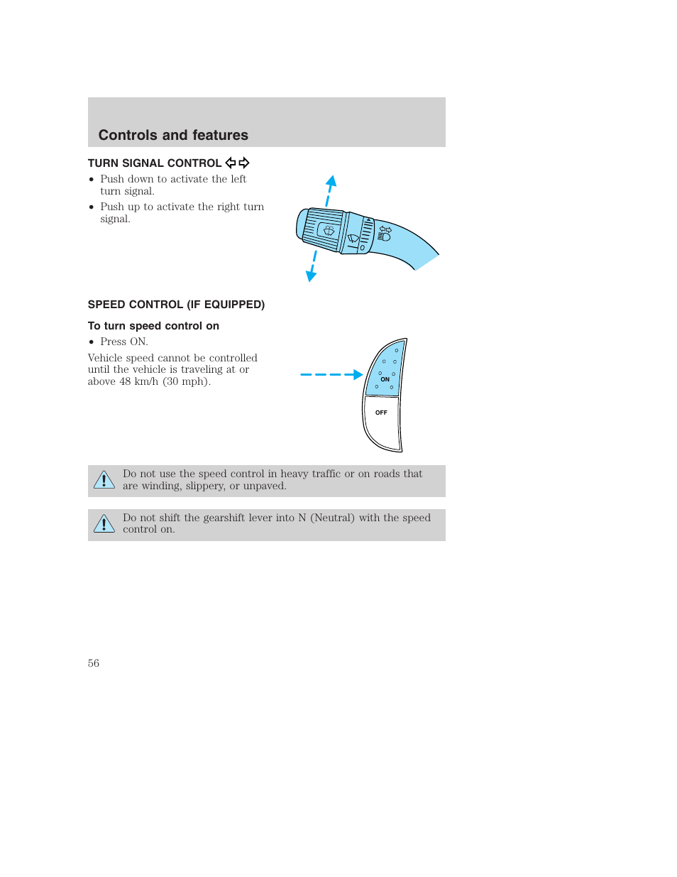 Controls and features | FORD F-250 User Manual | Page 56 / 256