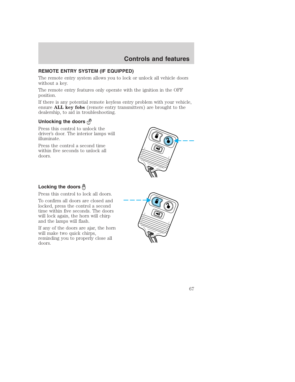 Controls and features | FORD F-250 User Manual | Page 67 / 256